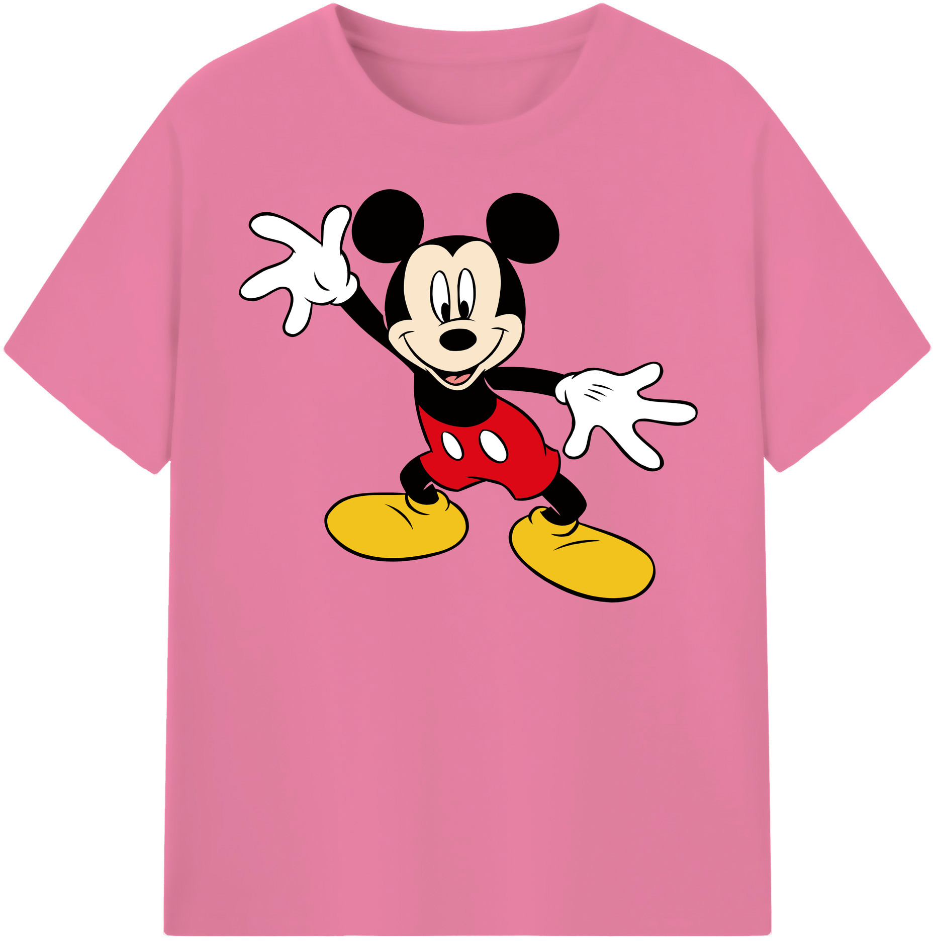 （画像用） ミッキーマウス Mickey Mouse 綿100％半袖Tシャツ（フロントプリント）
